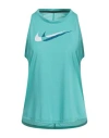 Nike Woman Tank Top Green Size Xl Polyester