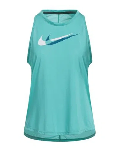 Nike Woman Tank Top Green Size Xl Polyester