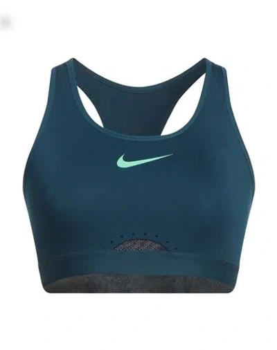 Nike Woman Top Deep Jade Size M Polyester, Elastane, Polyamide In Green