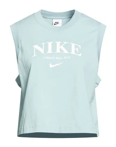 Nike Woman T-shirt Sky Blue Size L Cotton