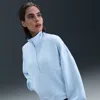 Nike Women's 24.7 Impossiblysoft Dri-fit Oversized 1/2-zip Top In Blue