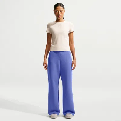 Nike Women's 24.7 Impossiblysoft Dri-fit High-waisted Loose Flared Pants In Blue