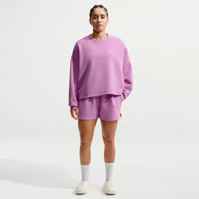 Nike Women's 24.7 Impossiblysoft Dri-fit Mid-rise Loose 4" Shorts In Purple