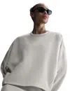 Nike Impossiblysoft Dri-fit Oversize Sweatshirt In White