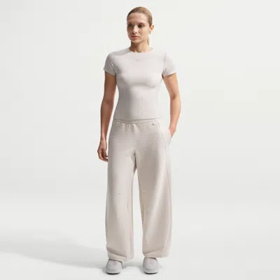 Nike Women's 24.7 Impossiblysoft High-waisted Wide-leg Pants In Gray