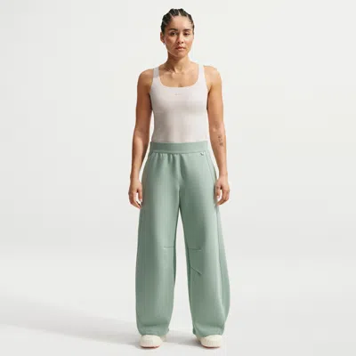 Nike Women's 24.7 Impossiblysoft High-waisted Wide-leg Pants In Green
