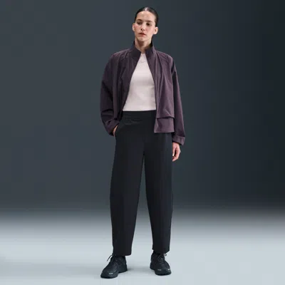 Nike Women's 24.7 Perfectstretch Dri-fit High-waisted Loose Barrel-leg Pants In Black