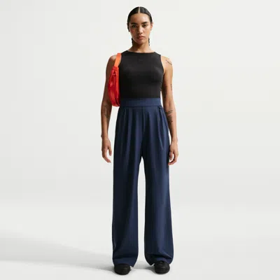Nike 24.7 Perfectstretch Dri-fit High Waist Loose Wide Leg Pants In Blue