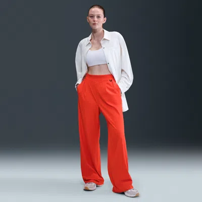 Nike Women's 24.7 Perfectstretch Dri-fit High-waisted Loose Wide-leg Pants In Red