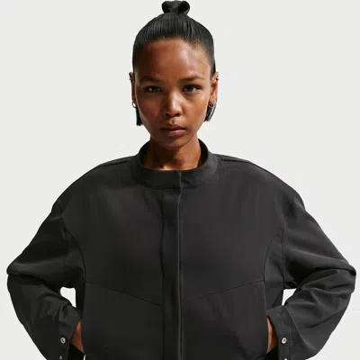 Nike Women's 24.7 Perfectstretch Dri-fit Loose-fit Cropped Jacket In Black