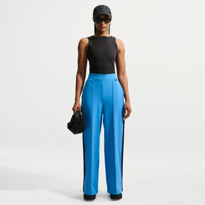 Nike Women's 24.7 Perfectstretch Dri-fit High-waisted Loose Tearaway Pants In Blue