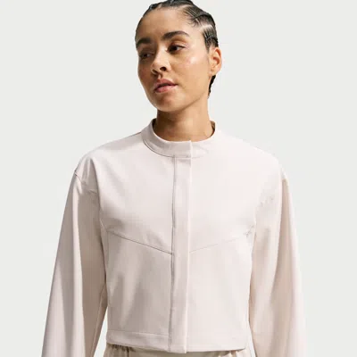 Nike Women's 24.7 Perfectstretch Dri-fit Loose-fit Cropped Jacket In Neutral