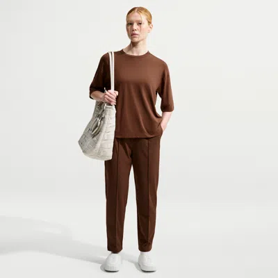 Nike Women's 24.7 Perfectstretch Dri-fit Uv Protection High-rise Tapered Pants In Brown