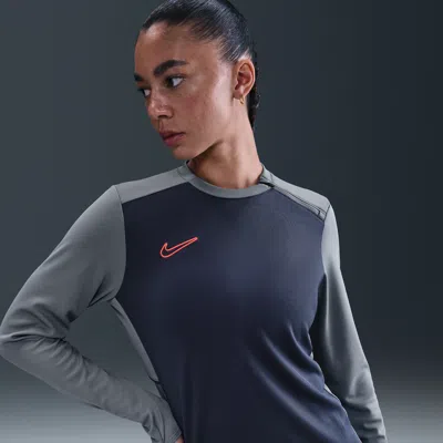 Nike Women's Academy Dri-fit Crew-neck Long-sleeve Soccer Top In Blue