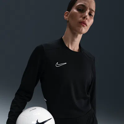 Nike Women's Academy Dri-fit Crew-neck Long-sleeve Soccer Top In Black