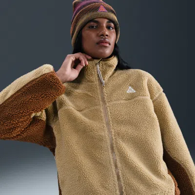 Nike Women's  Acg "canwell Glacier" Therma-fit Adv Full-zip Jacket In Brown