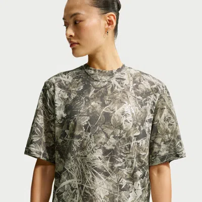 Nike Women's  Acg "chamo Camo" Dri-fit Trail Running T-shirt In Multi