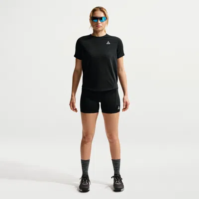 Nike Women's  Acg Dri-fit High-waisted 4" Trail Running Shorts In Black