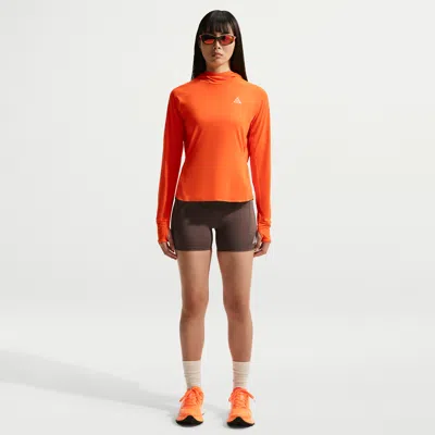 Nike Women's  Acg Dri-fit High-waisted 4" Trail Running Shorts In Orange