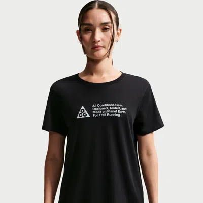 Nike Women's  Acg Dri-fit Trail Running T-shirt In Black