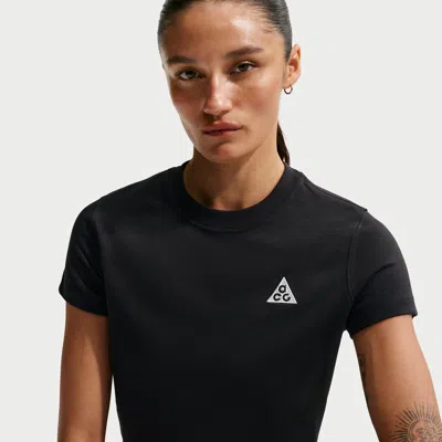Nike Acg Cropped T-shirt In Black