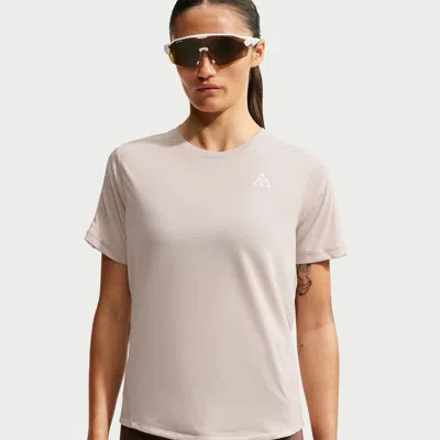 Nike Women's  Acg Dri-fit Short-sleeve Trail Running Top In Neutral