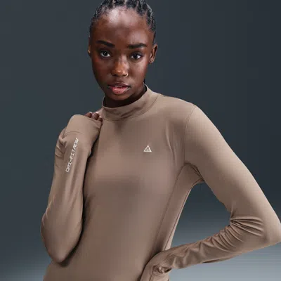 Nike Women's  Acg "goat Rocks" Dri-fit Adv Long-sleeve Top In Brown