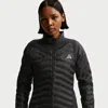 Nike Quilted Down Bomber Jacket In Black