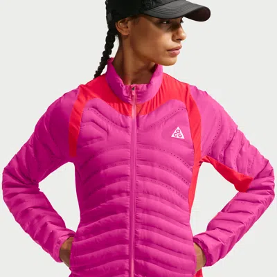 Nike Women's  Acg "lava Loft" Therma-fit Trail Running Jacket In Pink