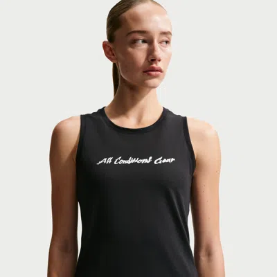 Nike Women's  Acg "solar Chase" Dri-fit Trail Running Tank Top In Black