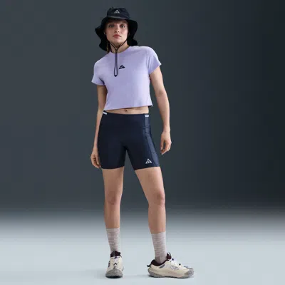 Nike Women's  Acg "tree Frog" Dri-fit Adv Mid-rise 6" Shorts In Blue