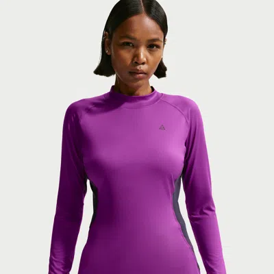 Nike Women's  Acg "wildsee" Base Layer Long-sleeve Top In Purple