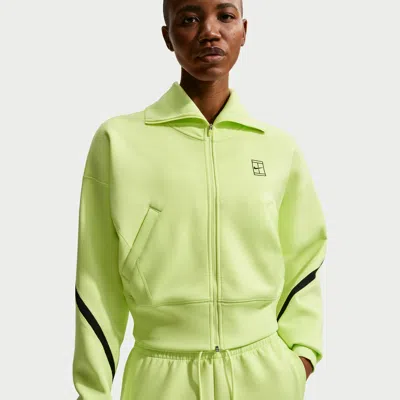 Nike Women's Advantage Dri-fit Full-zip Tennis Jacket In Green