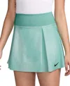 Nike Women's Advantage Dri-fit Printed Tennis Skirt In G Blue,bla