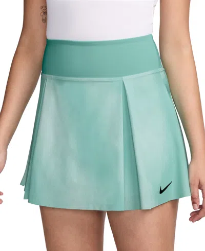 Nike Women's Advantage Dri-fit Printed Tennis Skirt In G Blue,bla