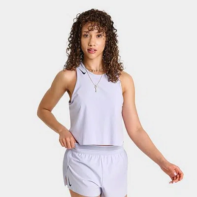 Nike Women's Aeroswift Dri-fit Adv Crop Tank Top In Purple