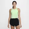 Nike Women's Aeroswift Dri-fit Adv Cropped Running Tank Top In Vapor Green/black