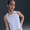 Nike Women's Aeroswift Dri-fit Adv Cropped Running Tank Top In Grey