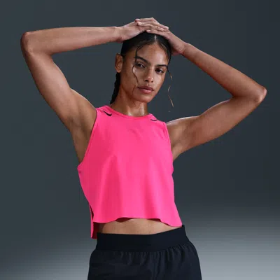 Nike Women's Aeroswift Dri-fit Adv Cropped Running Tank Top In Pink