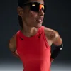 Nike Cropped Paneled Dri-fit Tank In Red