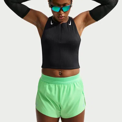 Nike Women's Aeroswift Dri-fit Adv Cropped Running Tank Top In Black