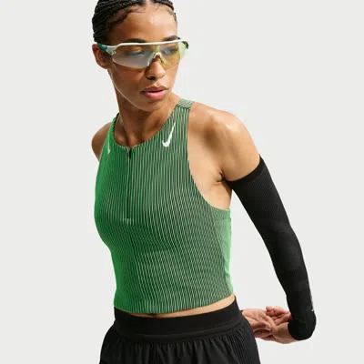 Nike Women's Aeroswift Dri-fit Adv Cropped Running Tank Top In Green