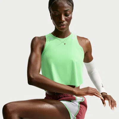 Nike Women's Aeroswift Dri-fit Adv Cropped Running Tank Top In Green