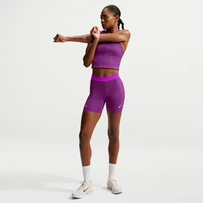 Nike Women's Aeroswift Dri-fit Adv Tight Running Shorts In Purple