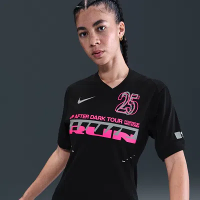 NIKE WOMEN'S AFTER DARK TOUR DRI-FIT GRAPHIC RUNNING JERSEY,1015738868