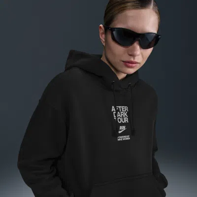 Nike Women's After Dark Tour Oversized Graphic Hoodie In Black