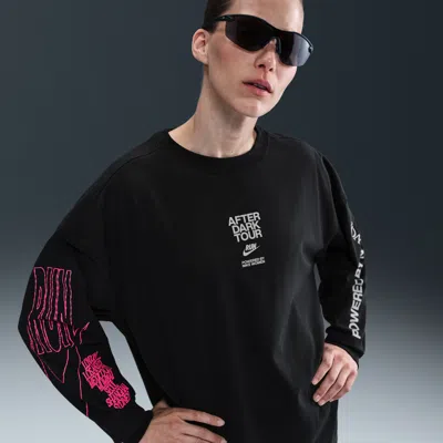 Nike Women's After Dark Tour Oversized Long-sleeve Graphic T-shirt