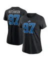 Nike Women's Aidan Hutchinson Black Detroit Lions Player Name Number T-shirt In Black