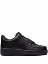Nike Black Leather Low Top Sneakers In Black