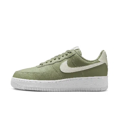Nike Air Force 1 '07 Basketball Sneaker In Oil Green/sea Glass/white/gum Medium Brown